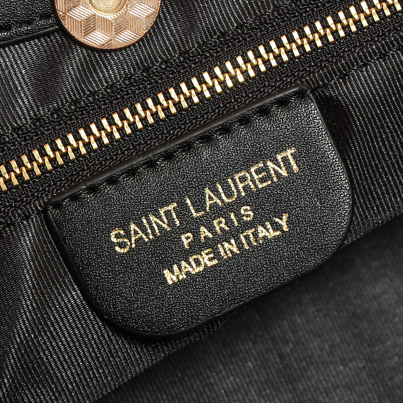 N品 YSL サンローラン CELIA ミニ トート ブラック 7910690U90W1000 カーフスキンレザー ゴールド金具 激安優良店 - 画像 (4)