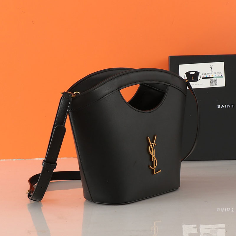 N品 YSL サンローラン CELIA ミニ トート ブラック 7910690U90W1000 カーフスキンレザー ゴールド金具 激安優良店 - 画像 (3)