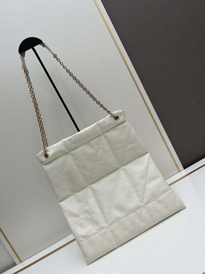 N品 YSL サンローラン ジェイミー 4.3 ポーチ オフホワイト 781666AAB329207 ラムスキン ゴールド金具 激安優良店 - 画像 (8)