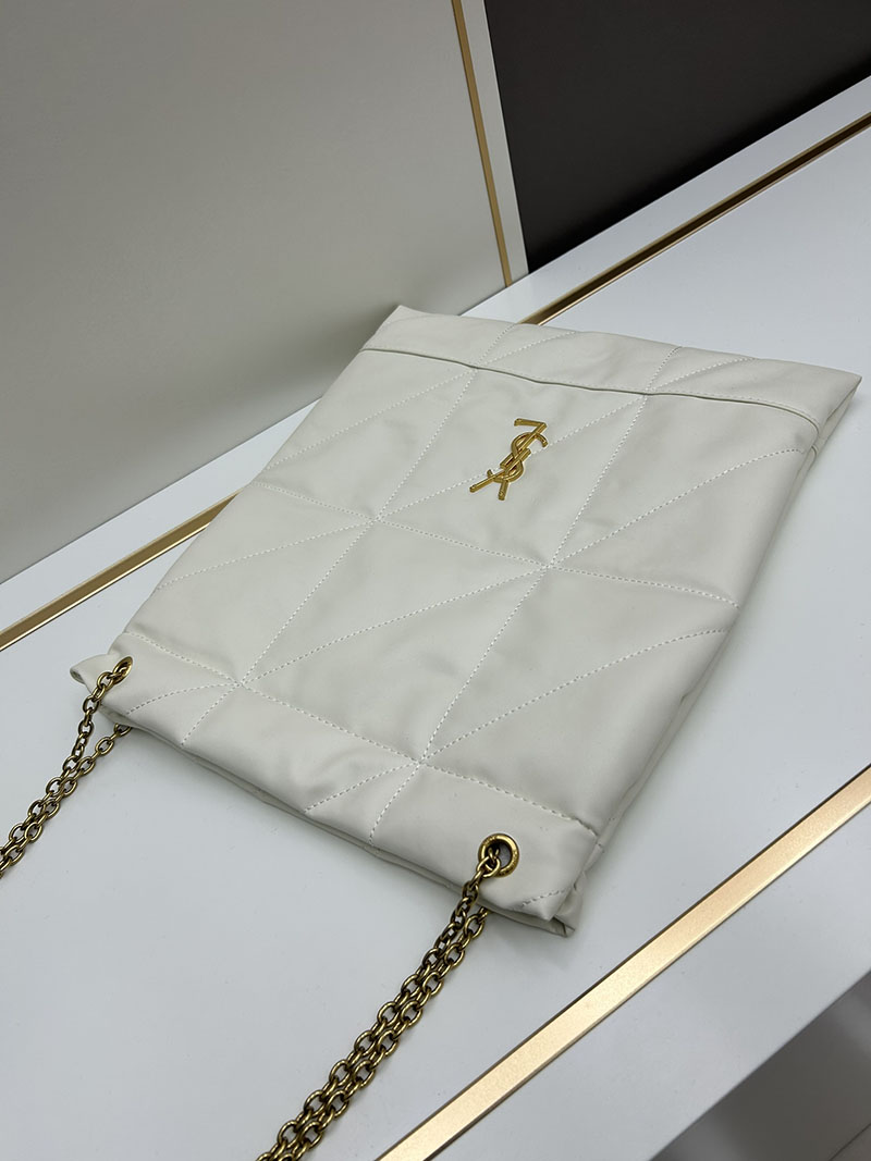 N品 YSL サンローラン ジェイミー 4.3 ポーチ オフホワイト 781666AAB329207 ラムスキン ゴールド金具 激安優良店 - 画像 (7)