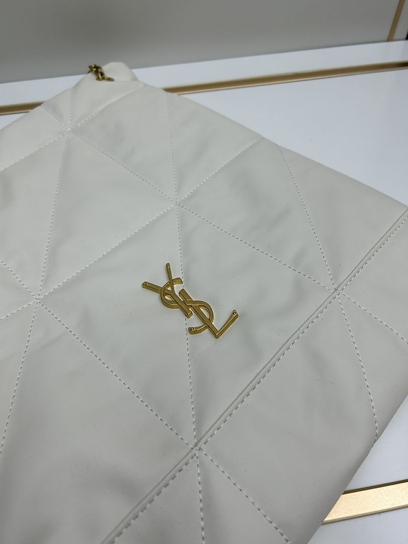 N品 YSL サンローラン ジェイミー 4.3 ポーチ オフホワイト 781666AAB329207 ラムスキン ゴールド金具 激安優良店 - 画像 (6)