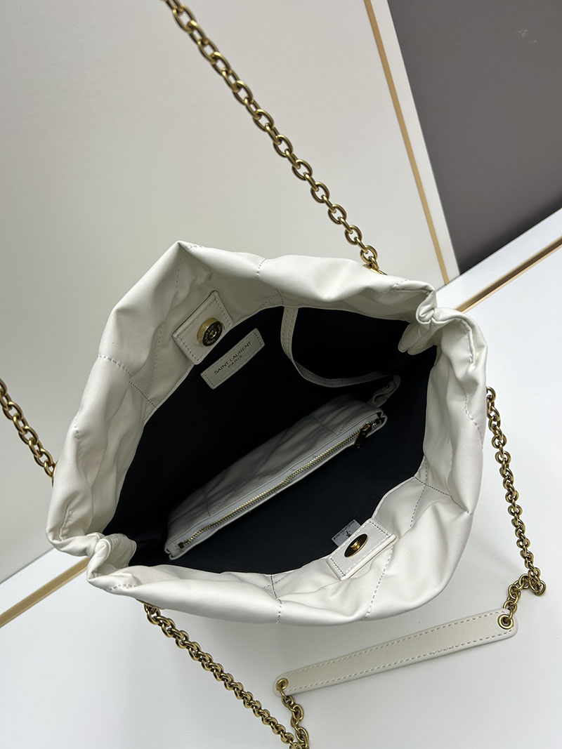 N品 YSL サンローラン ジェイミー 4.3 ポーチ オフホワイト 781666AAB329207 ラムスキン ゴールド金具 激安優良店 - 画像 (4)