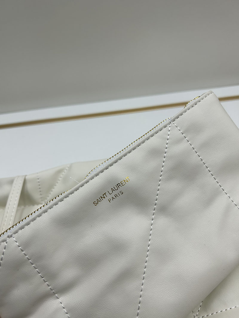 N品 YSL サンローラン ジェイミー 4.3 ポーチ オフホワイト 781666AAB329207 ラムスキン ゴールド金具 激安優良店 - 画像 (2)