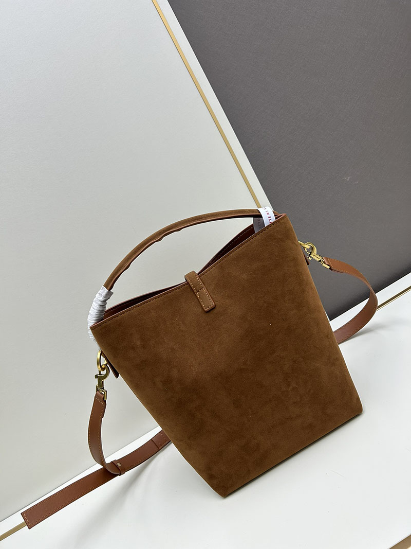 N品 YSL サンローラン LE 37 スモール(スエード)ブラウン 7490361U80W2536 カーフスキンレザー ゴールド金具 激安優良店 - 画像 (7)