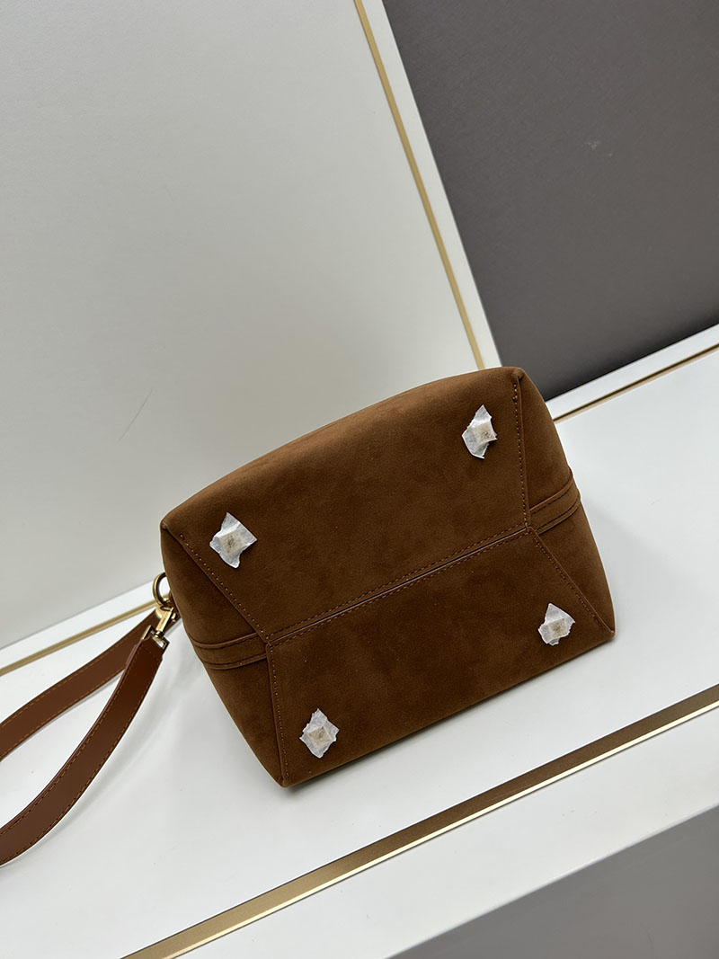 N品 YSL サンローラン LE 37 スモール(スエード)ブラウン 7490361U80W2536 カーフスキンレザー ゴールド金具 激安優良店 - 画像 (5)