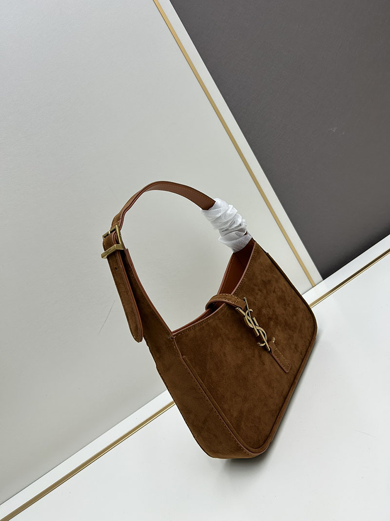 N品 YSL サンローラン LE 5 À 7 ホーボー ショルダーバッグ ブラウン 65722811ZLW2281 カーフスキンレザー ゴールド金具 激安優良店 - 画像 (8)