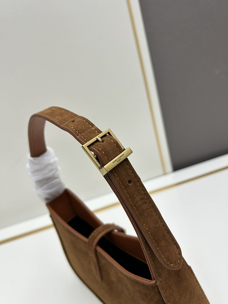 N品 YSL サンローラン LE 5 À 7 ホーボー ショルダーバッグ ブラウン 65722811ZLW2281 カーフスキンレザー ゴールド金具 激安優良店 - 画像 (6)