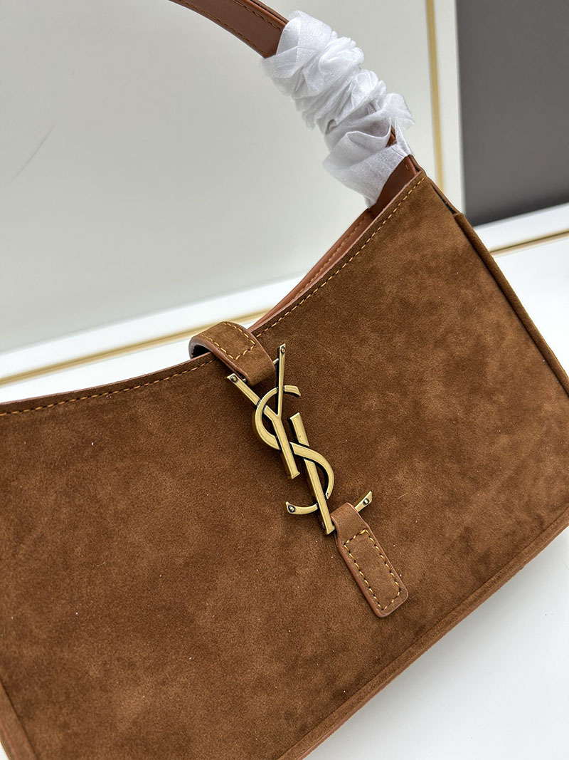 N品 YSL サンローラン LE 5 À 7 ホーボー ショルダーバッグ ブラウン 65722811ZLW2281 カーフスキンレザー ゴールド金具 激安優良店 - 画像 (5)