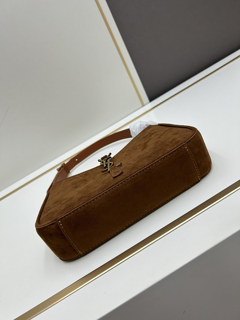 N品 YSL サンローラン LE 5 À 7 ホーボー ショルダーバッグ ブラウン 65722811ZLW2281 カーフスキンレザー ゴールド金具 激安優良店 - 画像 (4)