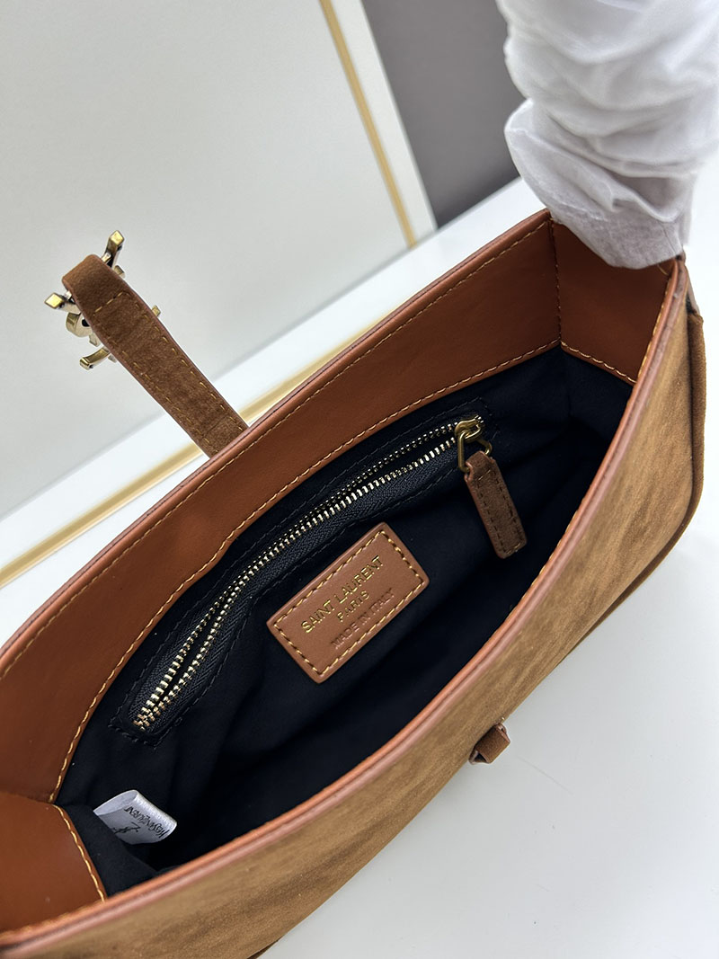 N品 YSL サンローラン LE 5 À 7 ホーボー ショルダーバッグ ブラウン 65722811ZLW2281 カーフスキンレザー ゴールド金具 激安優良店 - 画像 (3)