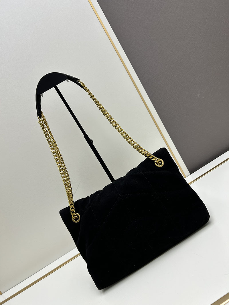 N品 YSL サンローラン ルル ミディアム(キルティングスエード)ブラック 5749461U8671000 CALFSKIN LEATHER ゴールド金具 激安優良店 - 画像 (8)