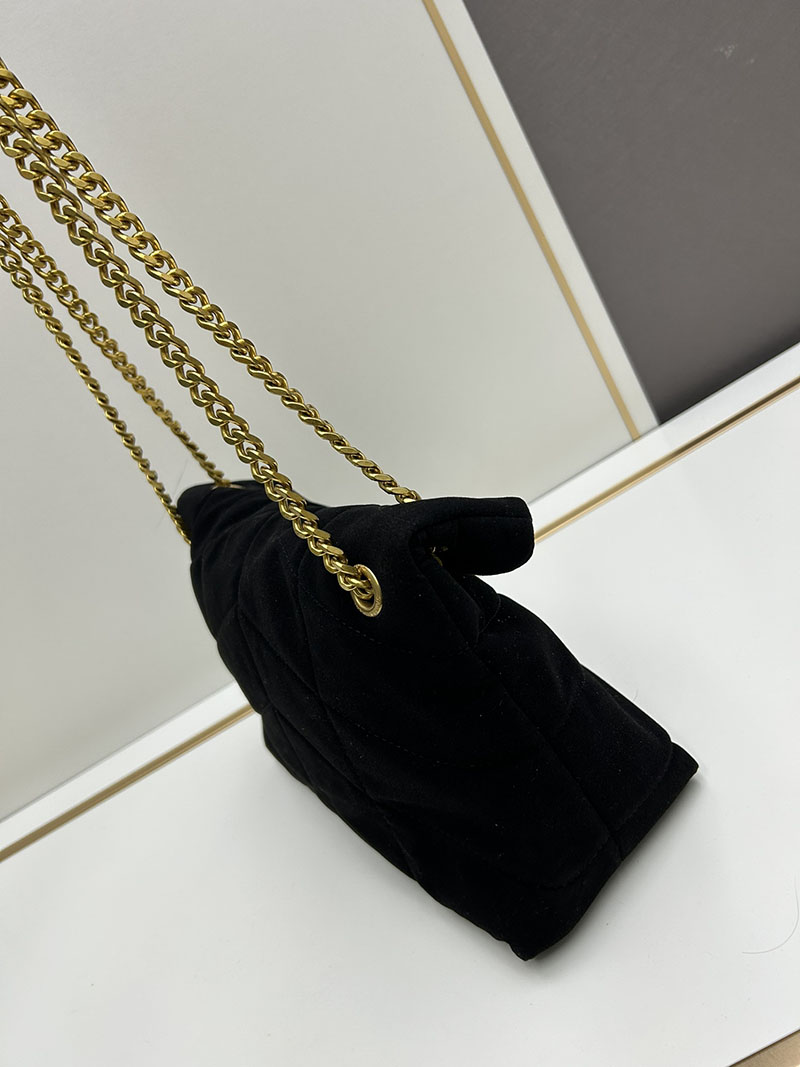 N品 YSL サンローラン ルル ミディアム(キルティングスエード)ブラック 5749461U8671000 CALFSKIN LEATHER ゴールド金具 激安優良店 - 画像 (7)