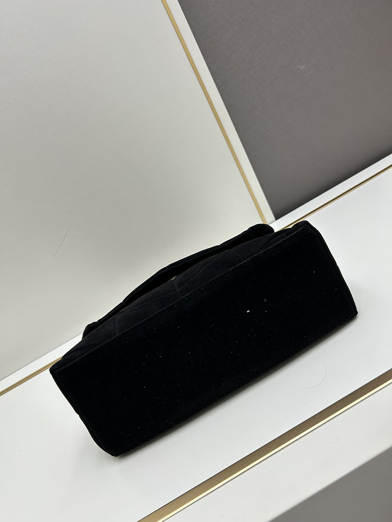 N品 YSL サンローラン ルル ミディアム(キルティングスエード)ブラック 5749461U8671000 CALFSKIN LEATHER ゴールド金具 激安優良店 - 画像 (5)