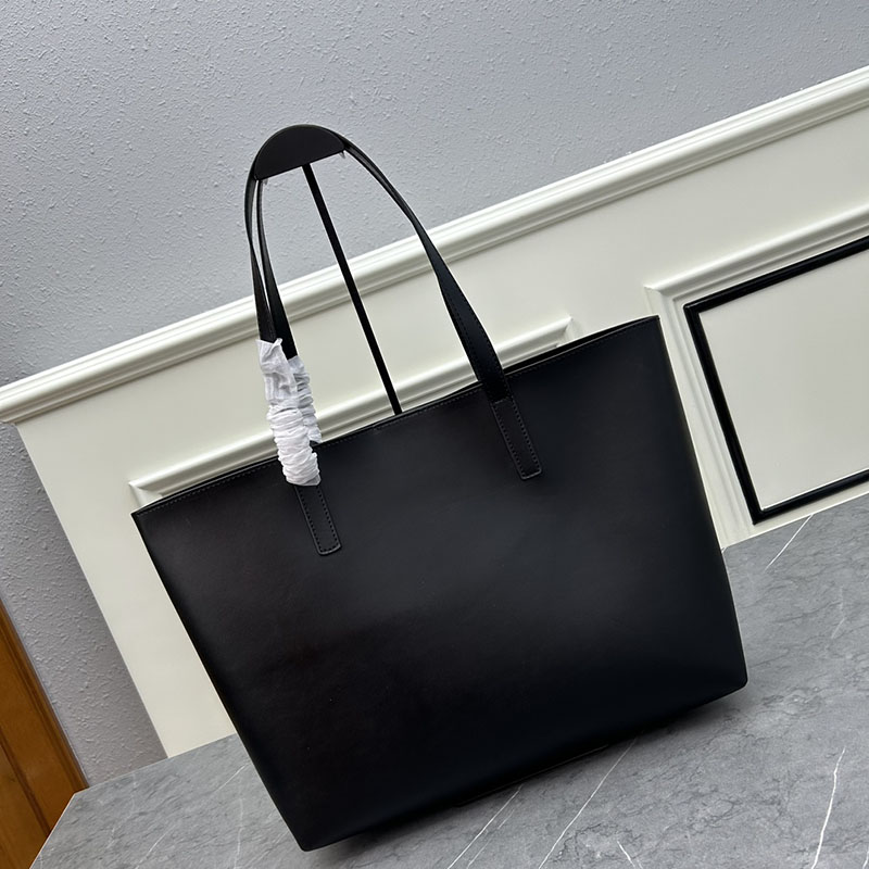 N品 YSL サンローラン ショッピングバッグ サンローラン ブラック 600281CSV0J1000 カーフスキンレザー ゴールド金具 激安優良店 - 画像 (8)