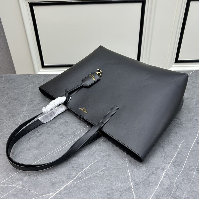 N品 YSL サンローラン ショッピングバッグ サンローラン ブラック 600281CSV0J1000 カーフスキンレザー ゴールド金具 激安優良店 - 画像 (7)