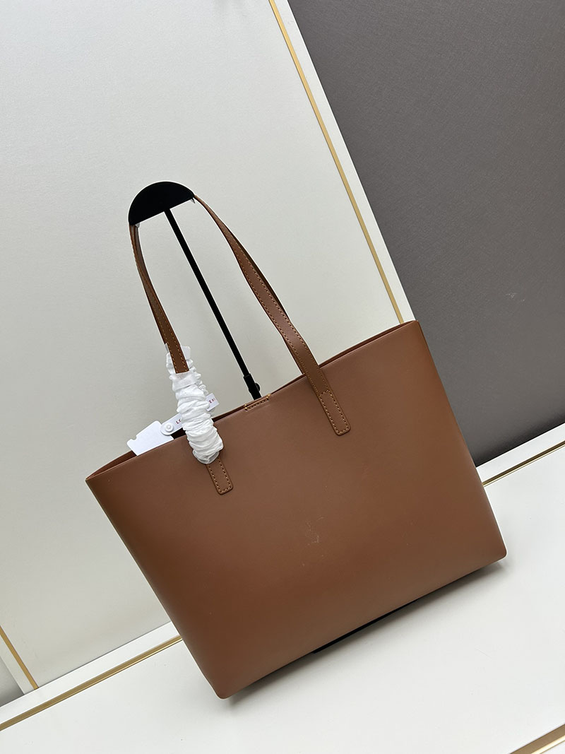 N品 YSL サンローラン ショッピングバッグ サンローラン ブラウン 600281CSV0J6309 カーフスキンレザー ゴールド金具 激安優良店 - 画像 (8)