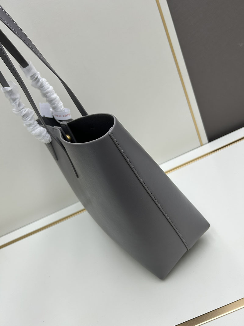 N品 YSL サンローラン ショッピングバッグ サンローラン グレー 600281CSV0J1112 カーフスキンレザー ゴールド金具 激安優良店 - 画像 (7)