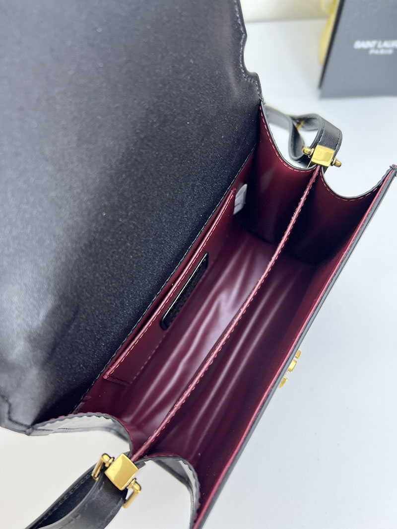 N品 YSL サンローラン サンセット チェーン ウォレット ブラック 533026DND1J1000 カーフスキンレザー ゴールド金具 激安優良店 - 画像 (3)
