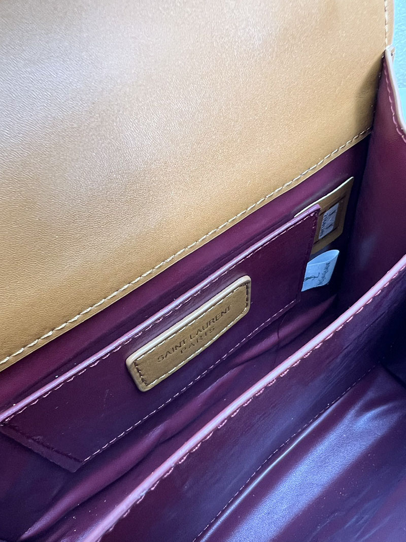 N品 YSL サンローラン サンセット チェーン ウォレット ブラウン 533026DND1J2536 カーフスキンレザー ゴールド金具 激安優良店 - 画像 (5)