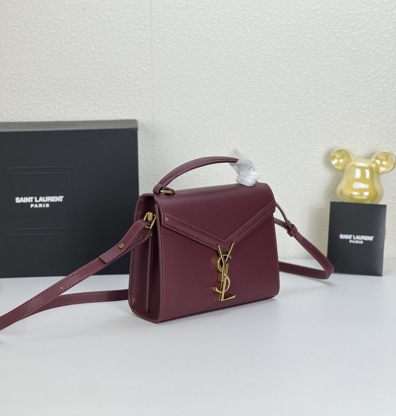 N品 YSL サンローラン サンセット チェーン ウォレット ボルドー 533026DND1J6475 カーフスキンレザー ゴールド金具 激安優良店 - 画像 (8)