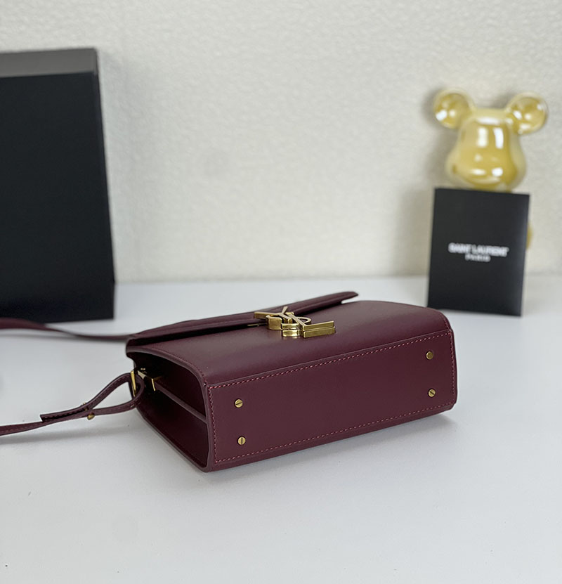 N品 YSL サンローラン サンセット チェーン ウォレット ボルドー 533026DND1J6475 カーフスキンレザー ゴールド金具 激安優良店 - 画像 (3)
