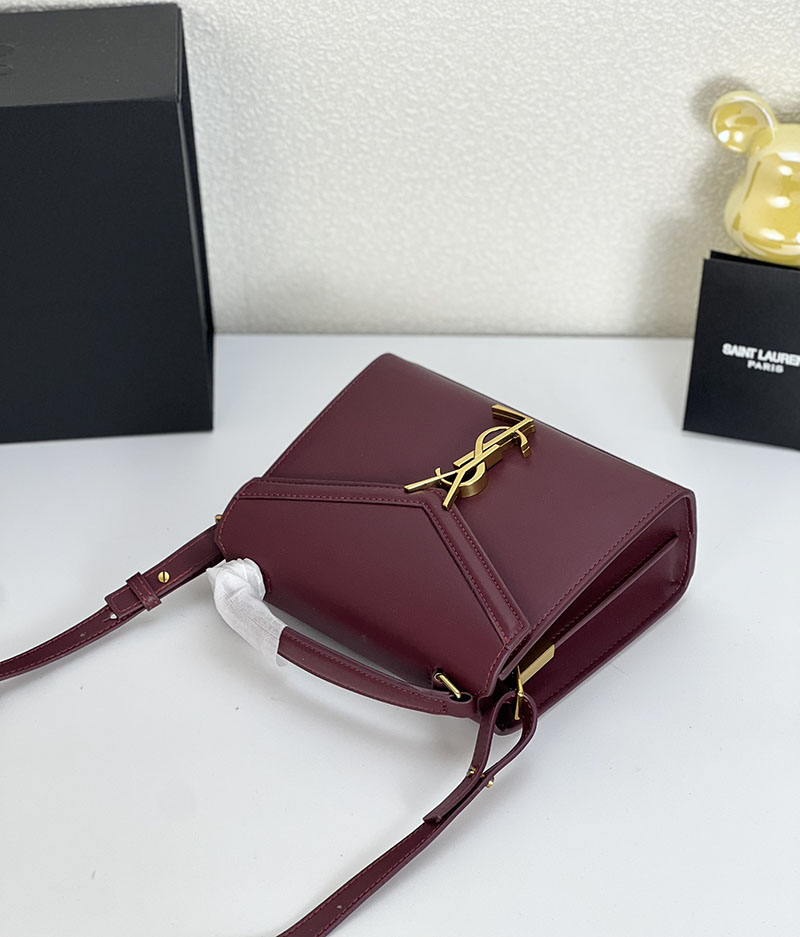 N品 YSL サンローラン サンセット チェーン ウォレット ボルドー 533026DND1J6475 カーフスキンレザー ゴールド金具 激安優良店 - 画像 (2)