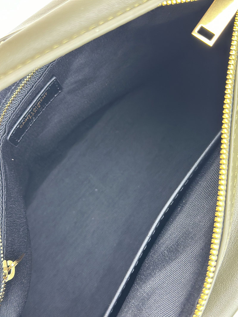 N品 YSL サンローラン Camera Supple bag ダークグリーン 7538261EL0E3045 ラムスキン ゴールド金具 激安優良店 - 画像 (2)