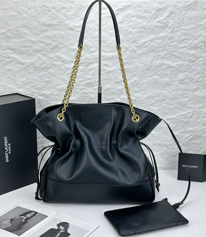 N品 YSL サンローラン ジェイミー 4.3 トート ブラック 809824AAB321000 ラムスキン ゴールド金具 激安優良店 - 画像 (8)