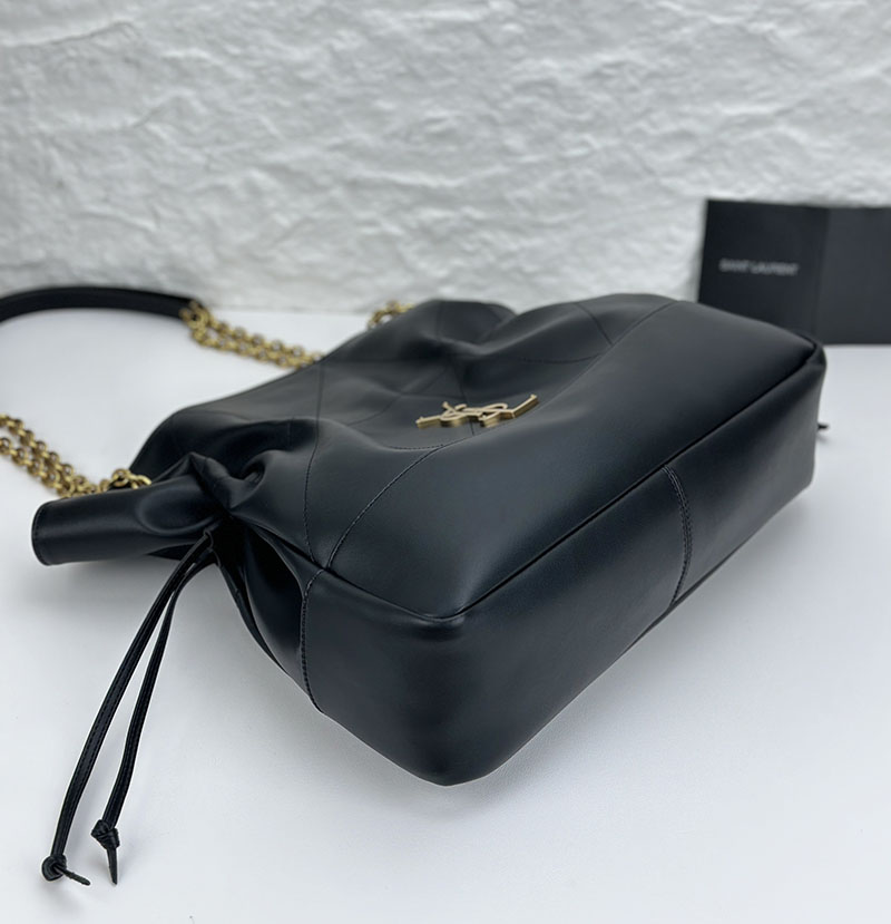 N品 YSL サンローラン ジェイミー 4.3 トート ブラック 809824AAB321000 ラムスキン ゴールド金具 激安優良店 - 画像 (7)