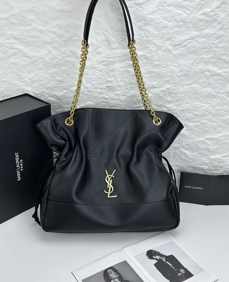 N品 YSL サンローラン ジェイミー 4.3 トート ブラック 809824AAB321000 ラムスキン ゴールド金具 激安優良店 - 画像 (5)