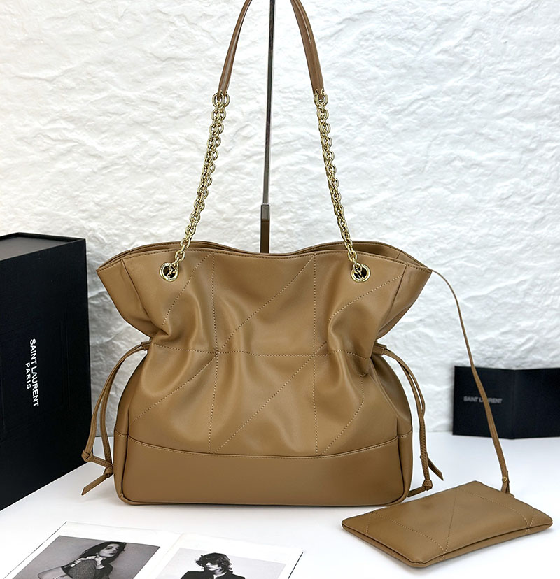 N品 YSL サンローラン ジェイミー 4.3 トート ブラウン 809824AAB322536 ラムスキン ゴールド金具 激安優良店 - 画像 (8)