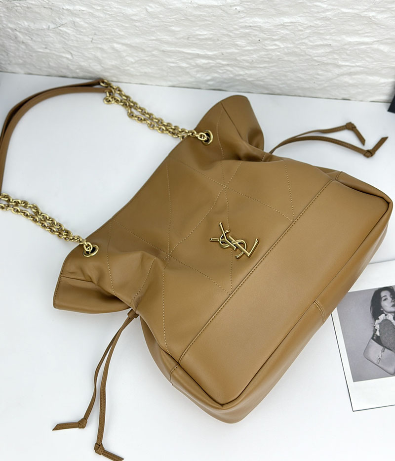 N品 YSL サンローラン ジェイミー 4.3 トート ブラウン 809824AAB322536 ラムスキン ゴールド金具 激安優良店 - 画像 (6)