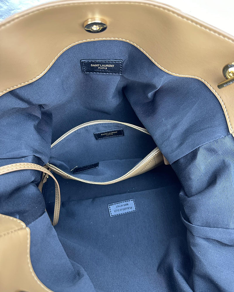 N品 YSL サンローラン ジェイミー 4.3 トート ブラウン 809824AAB322536 ラムスキン ゴールド金具 激安優良店 - 画像 (2)