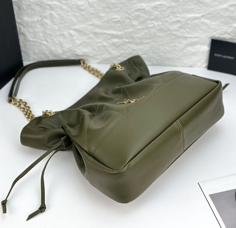 N品 YSL サンローラン ジェイミー 4.3 トート ダークグリーン 809824AAB323045 ラムスキン ゴールド金具 激安優良店 - 画像 (7)