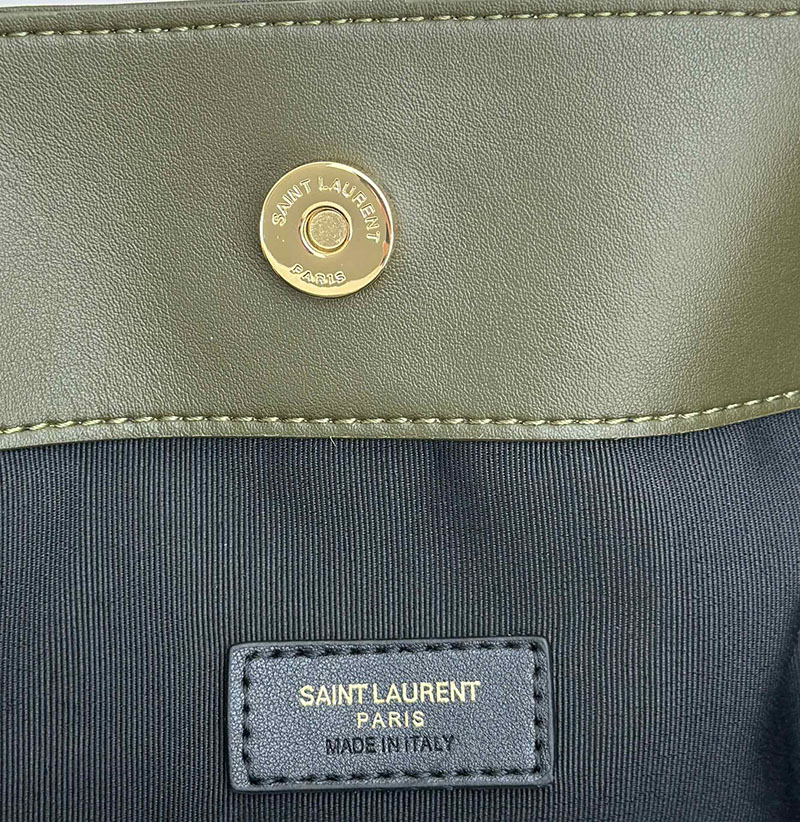 N品 YSL サンローラン ジェイミー 4.3 トート ダークグリーン 809824AAB323045 ラムスキン ゴールド金具 激安優良店 - 画像 (3)