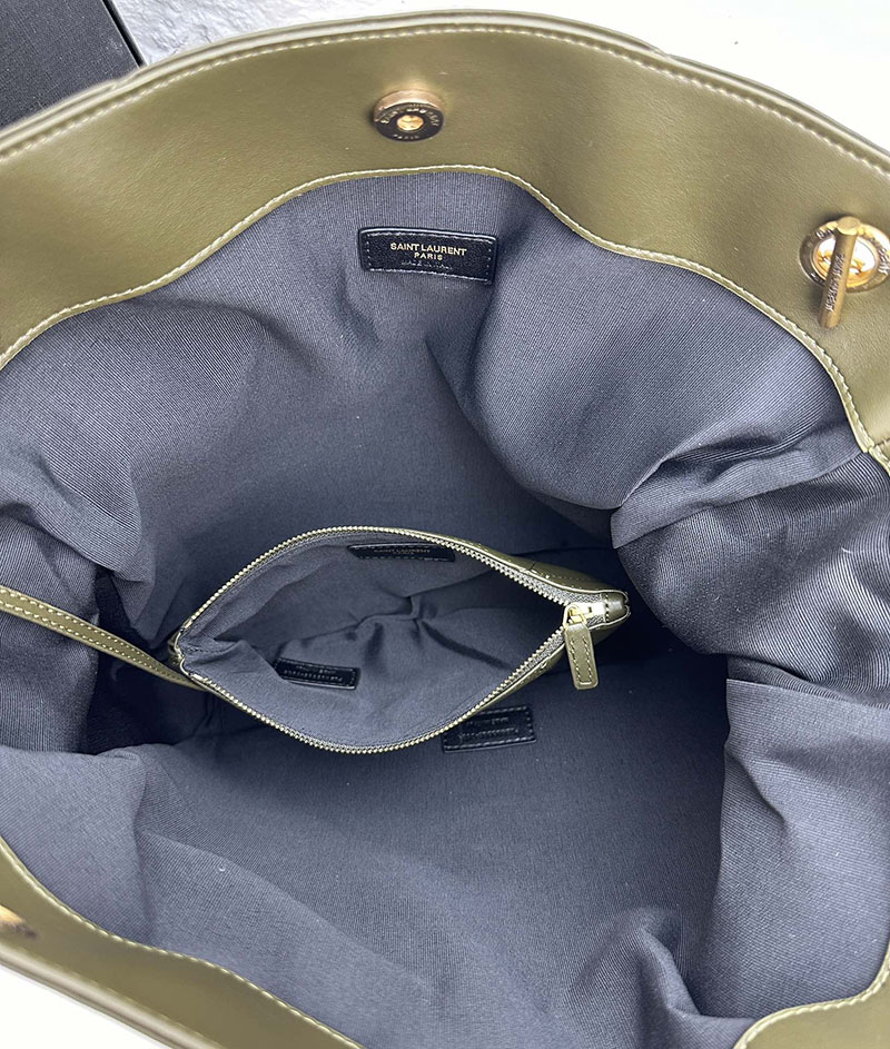 N品 YSL サンローラン ジェイミー 4.3 トート ダークグリーン 809824AAB323045 ラムスキン ゴールド金具 激安優良店 - 画像 (2)