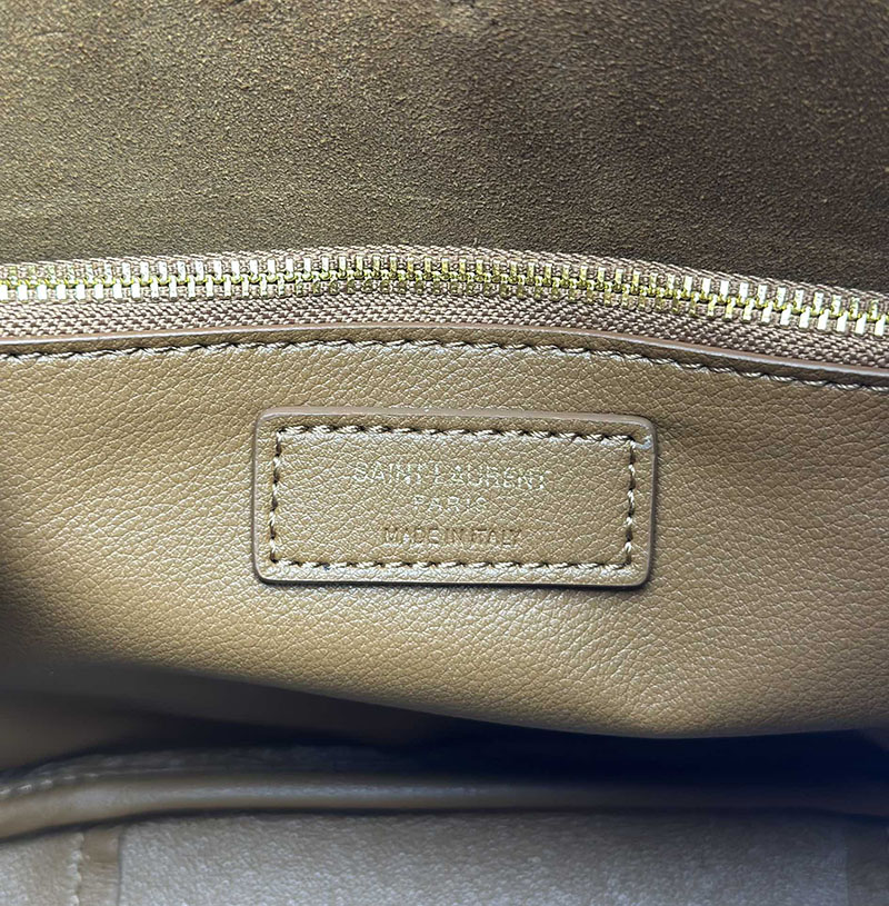 N品 YSL サンローラン LE 5 À 7 ソフト スモール ブラウン 713938AAAUQ2536 カーフスキンレザー ゴールド金具 激安優良店 - 画像 (4)