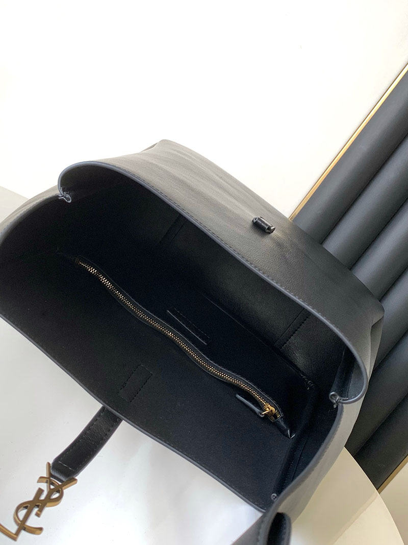 N品 YSL サンローラン LE 5 À 7 ラージ ソフト ブラック 753837AAAUQ1000 カーフスキンレザー ゴールド金具 激安優良店 - 画像 (3)