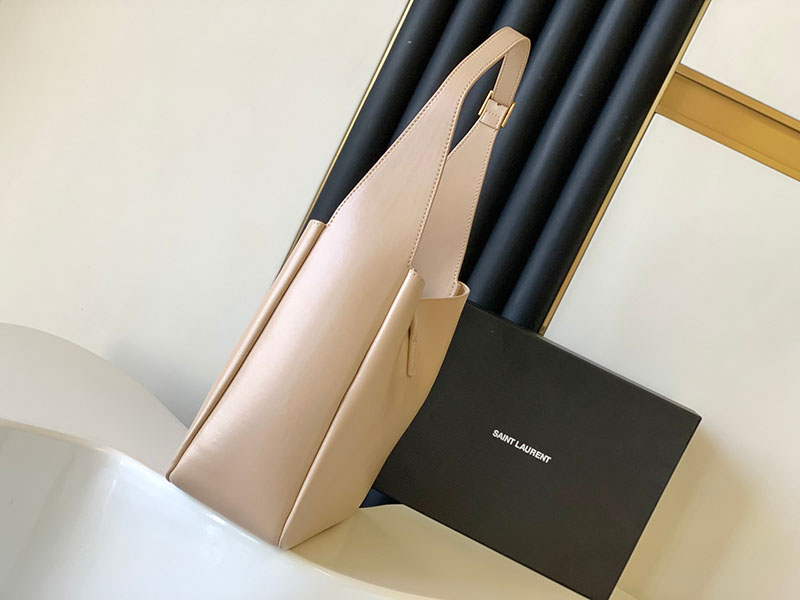 N品 YSL サンローラン LE 5 À 7 ラージ ソフト ダークベージュ 753837AAAUQ2721 カーフスキンレザー ゴールド金具 激安優良店 - 画像 (9)
