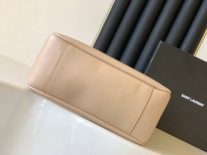 N品 YSL サンローラン LE 5 À 7 ラージ ソフト ダークベージュ 753837AAAUQ2721 カーフスキンレザー ゴールド金具 激安優良店 - 画像 (7)