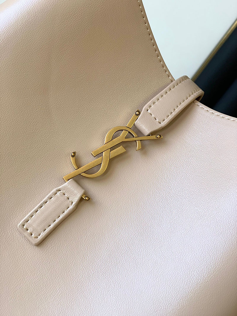 N品 YSL サンローラン LE 5 À 7 ラージ ソフト ダークベージュ 753837AAAUQ2721 カーフスキンレザー ゴールド金具 激安優良店 - 画像 (6)