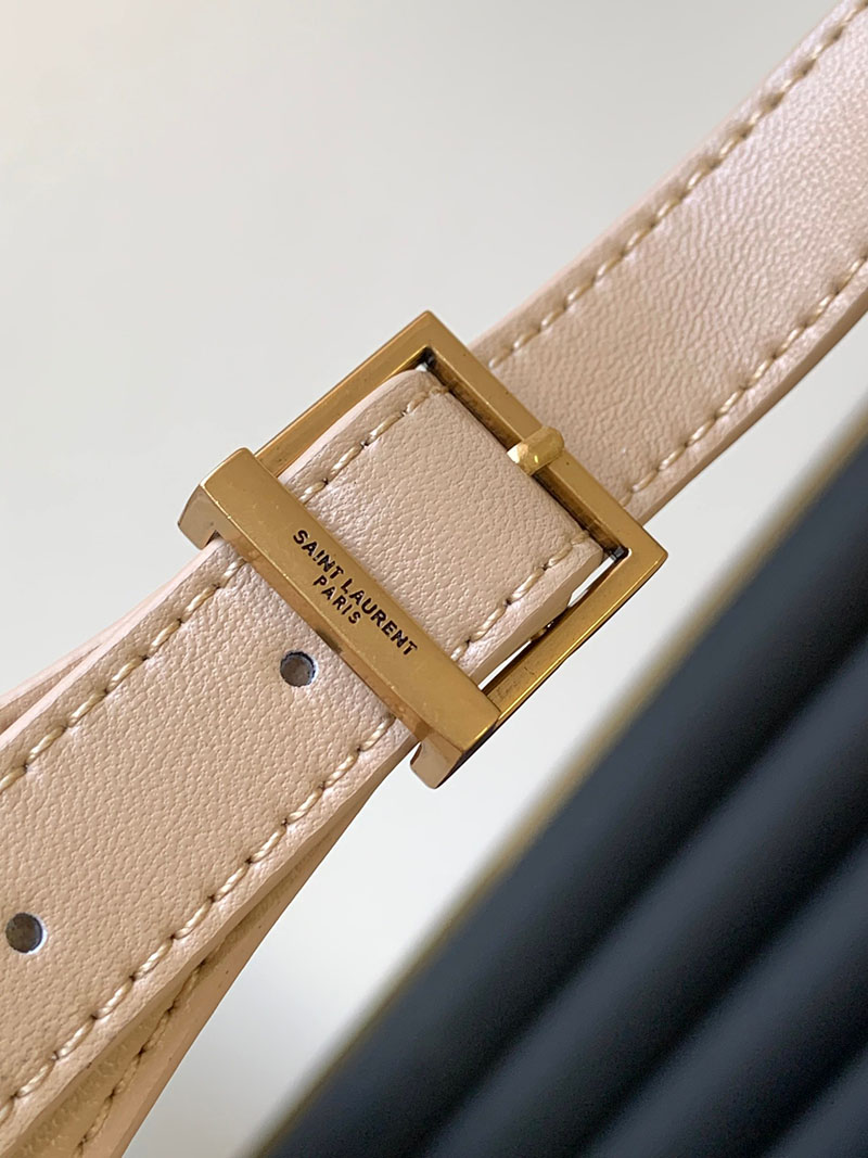 N品 YSL サンローラン LE 5 À 7 ラージ ソフト ダークベージュ 753837AAAUQ2721 カーフスキンレザー ゴールド金具 激安優良店 - 画像 (5)