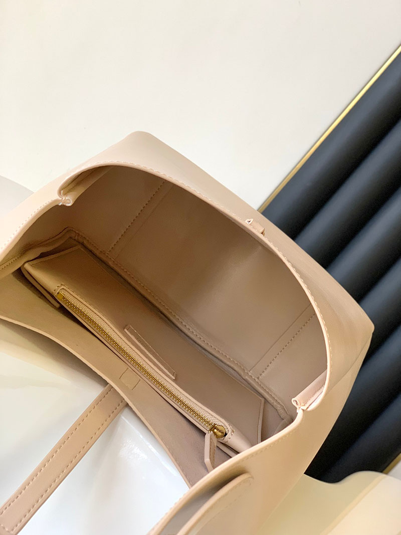 N品 YSL サンローラン LE 5 À 7 ラージ ソフト ダークベージュ 753837AAAUQ2721 カーフスキンレザー ゴールド金具 激安優良店 - 画像 (3)