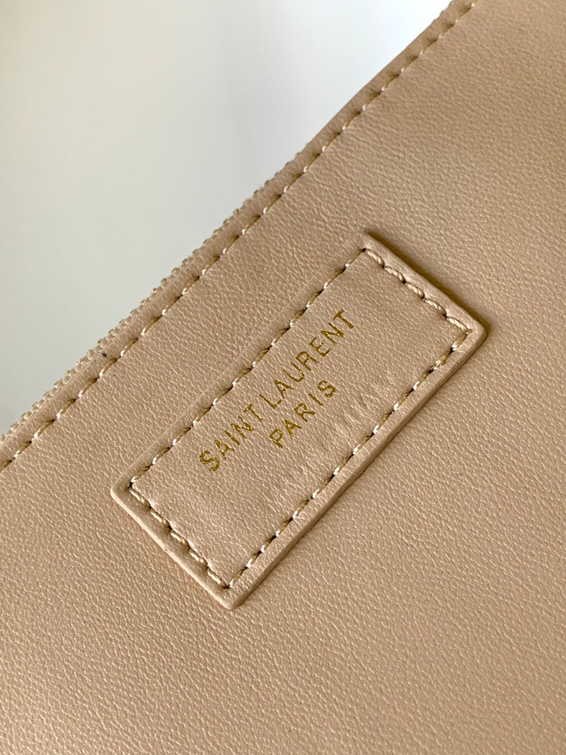 N品 YSL サンローラン LE 5 À 7 ラージ ソフト ダークベージュ 753837AAAUQ2721 カーフスキンレザー ゴールド金具 激安優良店 - 画像 (2)