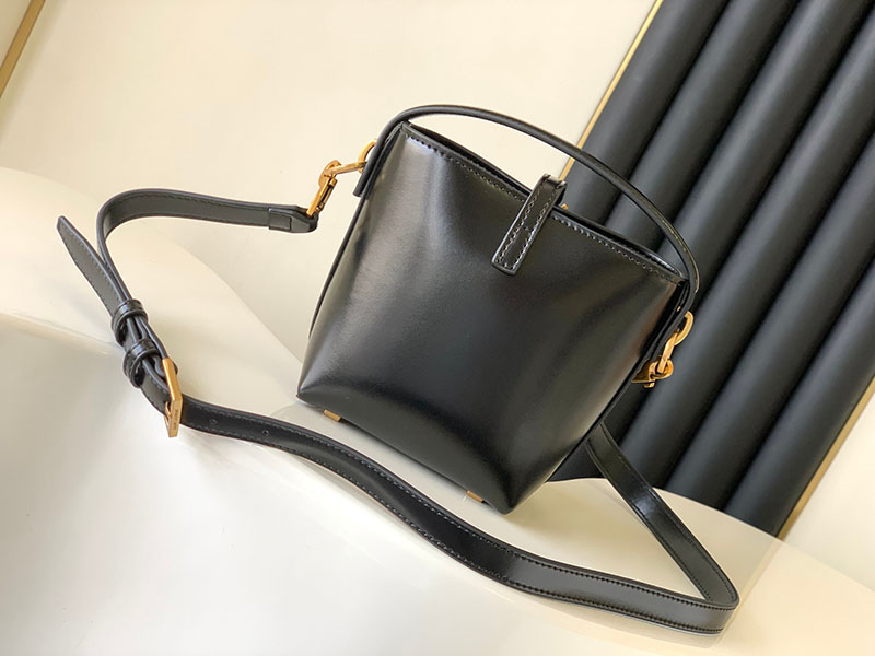 N品 YSL サンローラン LE 37 ミニ(シャイニーレザー)ブラック 753837AAAUQ1000 ラムスキン ゴールド金具 激安優良店 - 画像 (8)