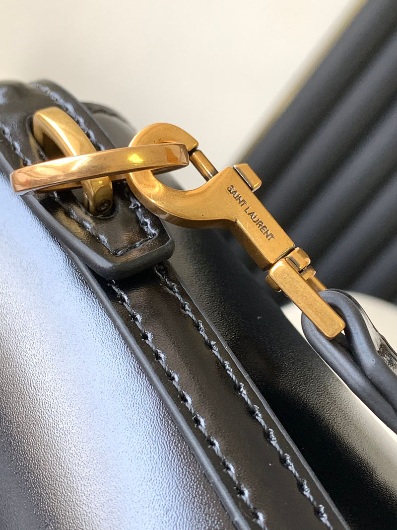 N品 YSL サンローラン LE 37 ミニ(シャイニーレザー)ブラック 753837AAAUQ1000 ラムスキン ゴールド金具 激安優良店 - 画像 (5)