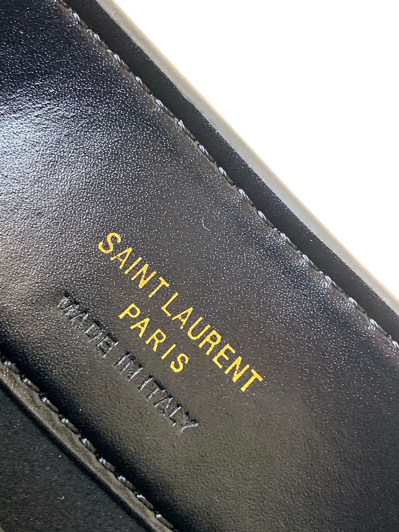 N品 YSL サンローラン LE 37 ミニ(シャイニーレザー)ブラック 753837AAAUQ1000 ラムスキン ゴールド金具 激安優良店 - 画像 (2)