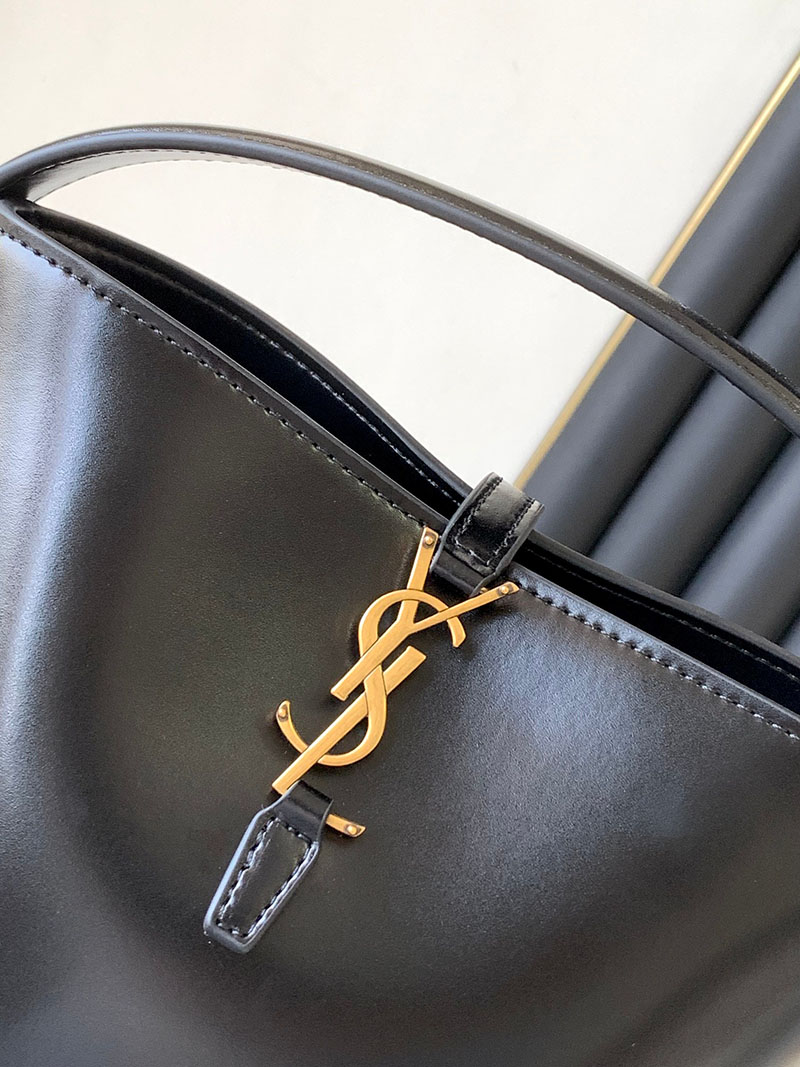 N品 YSL サンローラン LE 37 スモール(シャイニーレザー)ブラック 7490362R20W1000 カーフスキンレザー ゴールド金具 激安優良店 - 画像 (6)