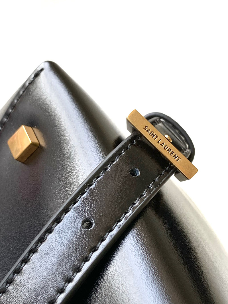 N品 YSL サンローラン LE 37 スモール(シャイニーレザー)ブラック 7490362R20W1000 カーフスキンレザー ゴールド金具 激安優良店 - 画像 (5)