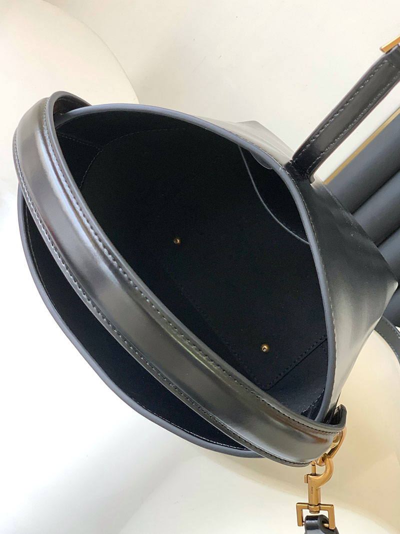 N品 YSL サンローラン LE 37 スモール(シャイニーレザー)ブラック 7490362R20W1000 カーフスキンレザー ゴールド金具 激安優良店 - 画像 (3)